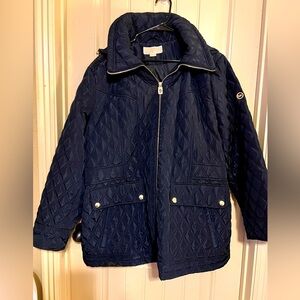 Womens Plus size Michael Kors quilted coat with detachable hood